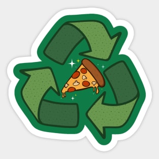 Recycle Pizza Sticker